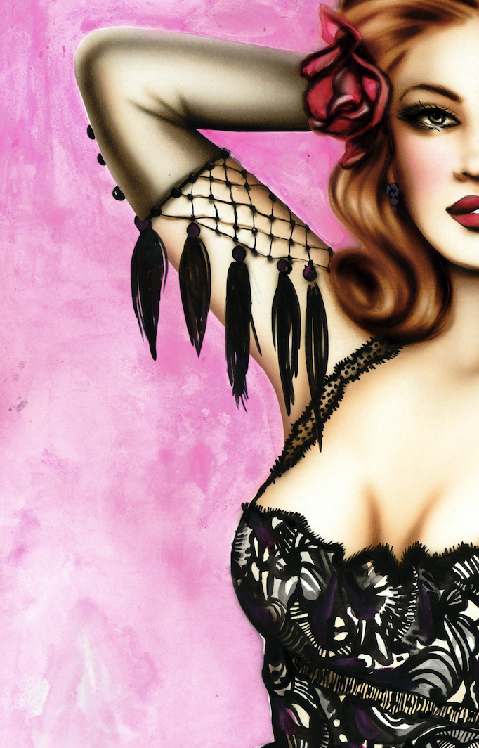 “Adorned” is a 20 X 30” mixed media painting