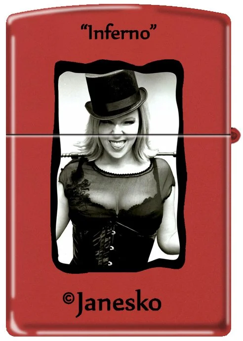 Inferno is a limited series of Zippo lighters featuring the art of Janesko.