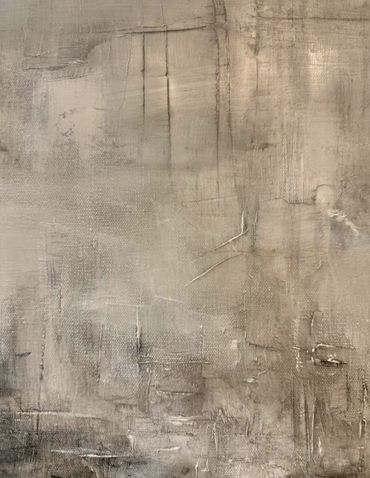 "The Long Road Back" an abstract oil painting on canvas by KC fine artist Jennifer Janesko, detail.