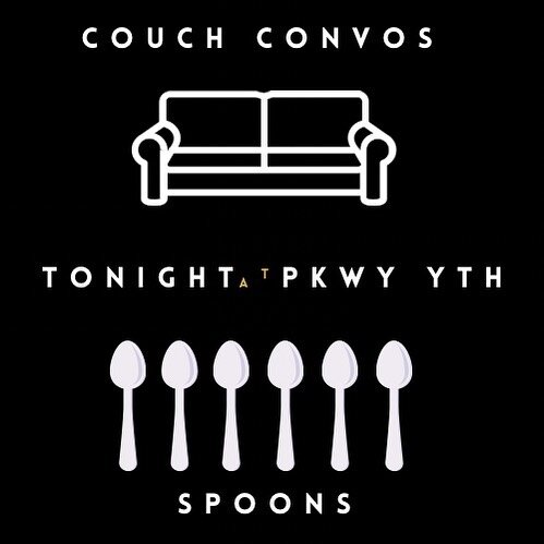 🎉PKWY YTH🎉 

We can&rsquo;t WAIT to see you tonight!! 

7PM 

Tonight is a chill night of games, fun, snacks, and couch convos! 

What are couch convos?! You&rsquo;ll just have to come to find out! 

See you later! 👋