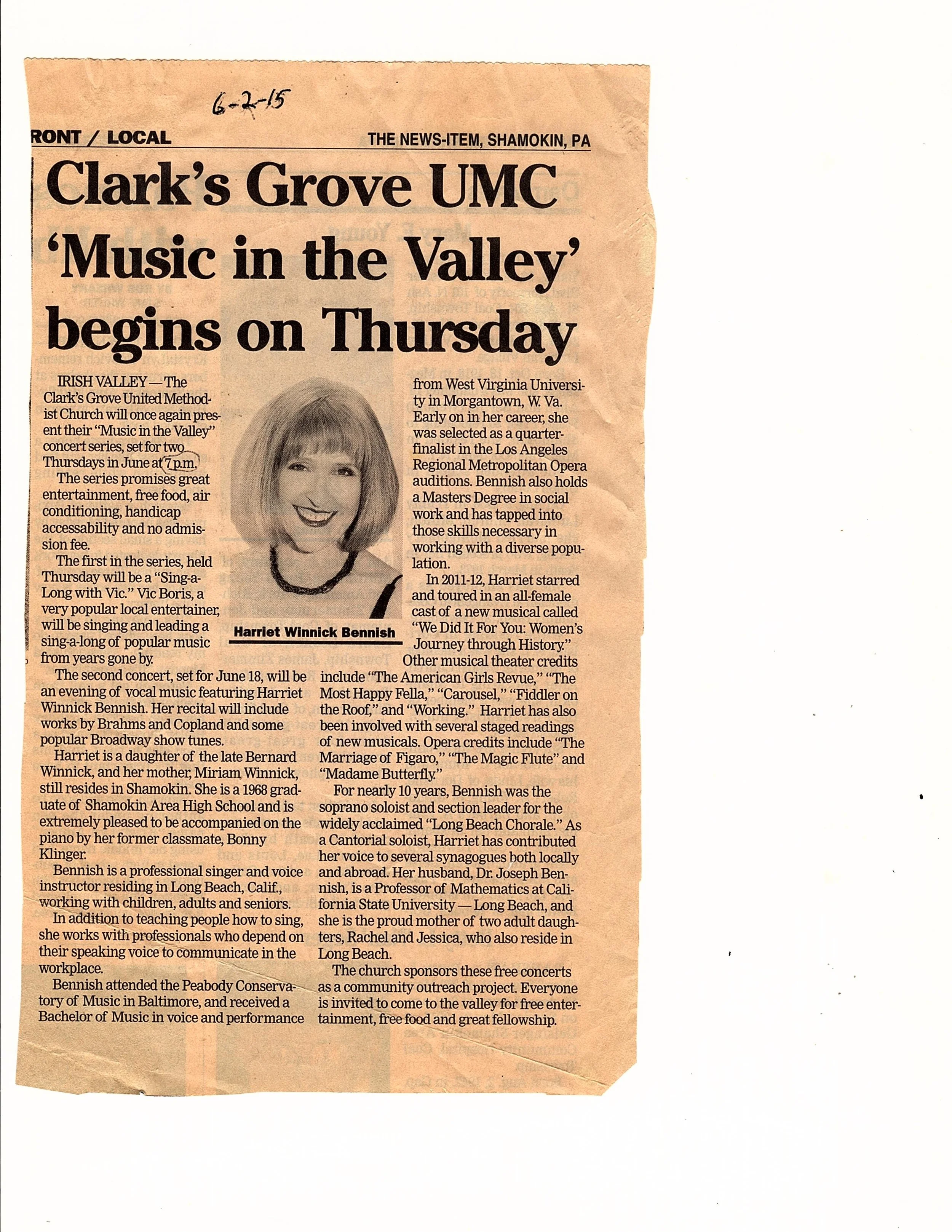 Clark's Grove Concert