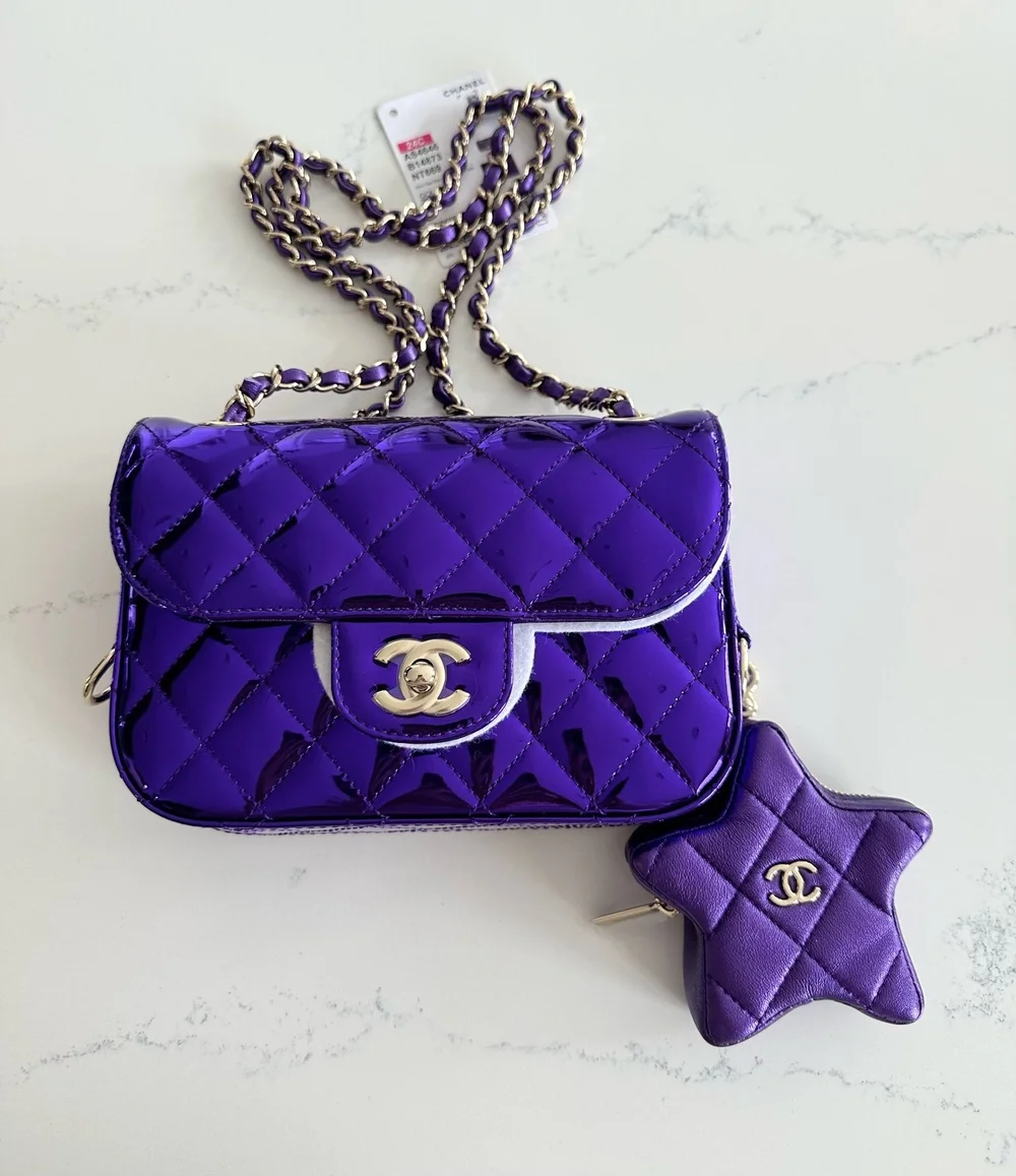 Chanel 24c Purple Mini Flap with Star Bag Charm — Fashionluxdesigner