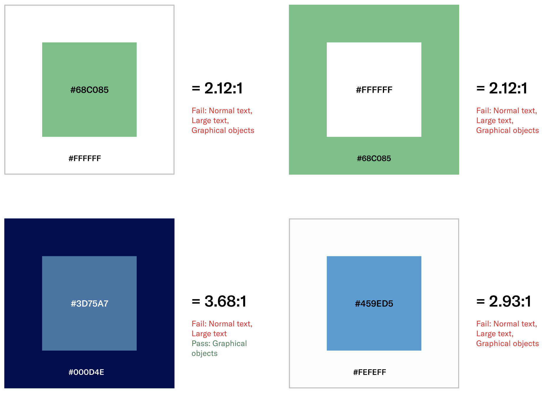 Color Contrast:
After revisiting the colors used in the previous version of RiseKit, I found that almost all color combinations on the mobile experience were not WCAG compliant. 