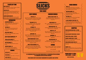 MENU — SLICKS LENNOX