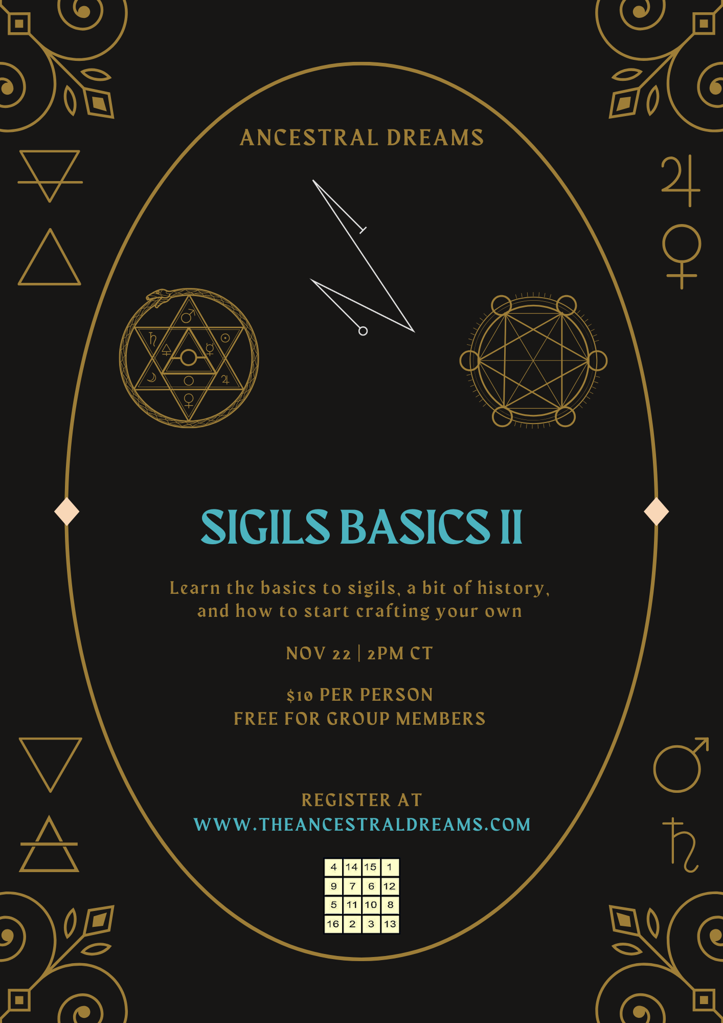 Sigils 101 Class Nov 22nd 2025