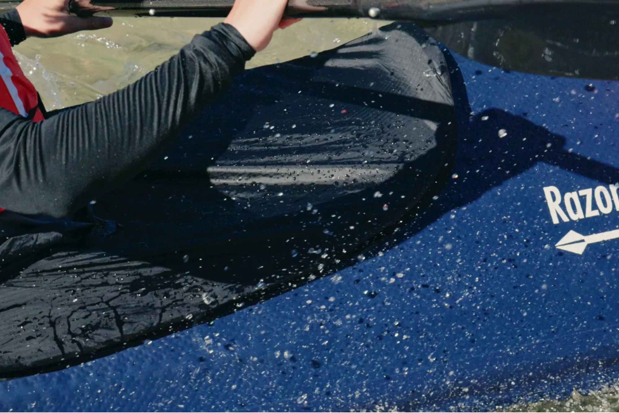 Edge Pro 2 - spray skirt close up.webp