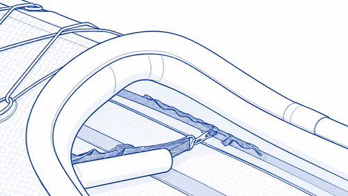 Inflatable kayak illustrating durable welded construction