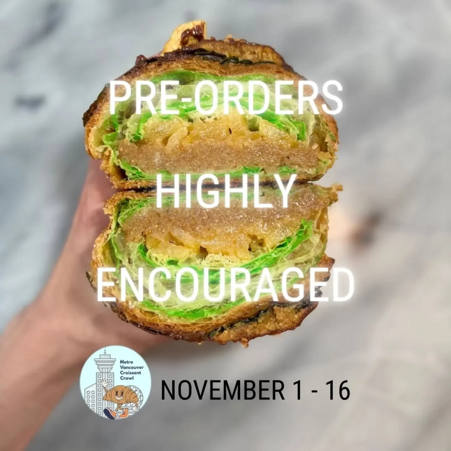 🥐 The early bird gets the limited edition croissant! Quantities at vendors are limited, so pre-orders are highly encouraged (available at  most vendors) if you have your heart set on a specialty.

Like this beauty, the Figgy Almond &amp; Pear Twice 