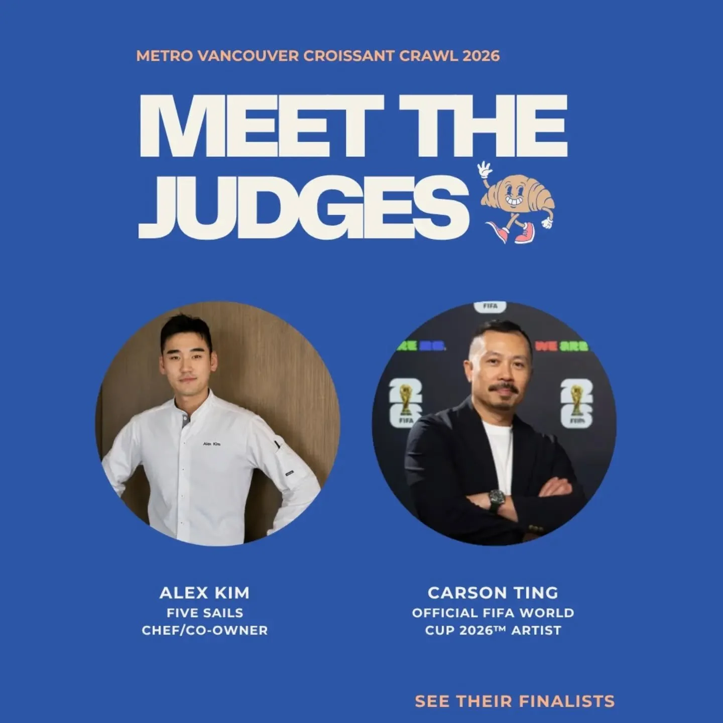 Meet this year's judges! Each judge will select a "Most Creative Croissant" winner based on their distinctly creative POV.
This friendly pastry challenge is all in good fun to give flowers to our amazingly talented vendors. 
Swipe to see th