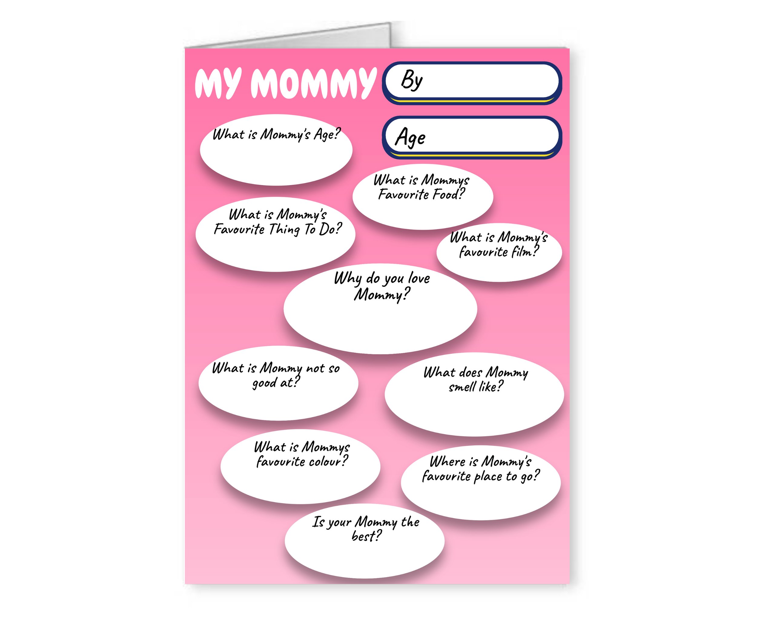 My Mommy Question Card