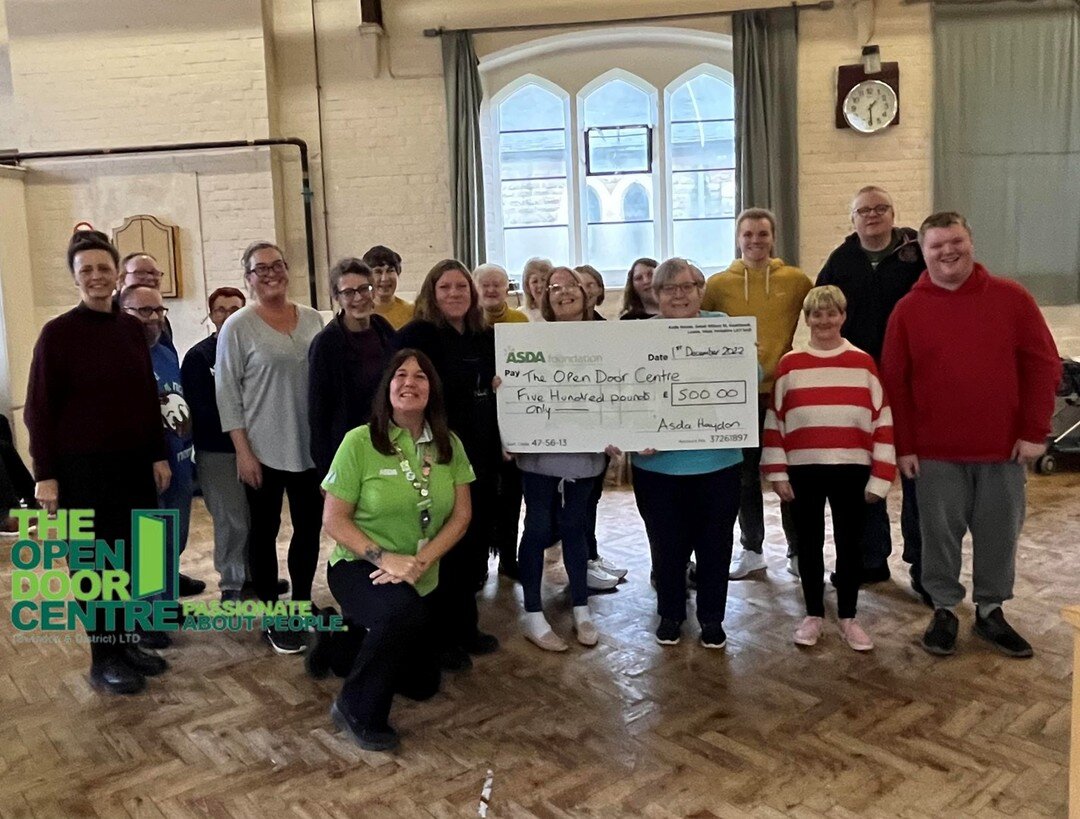 We would like to say a massive thank you to Jane for presenting us with a cheque on behalf of Asda today! 💰

We are extremely grateful to Asda for their support and wonderful donation! 🚪✅

#opendoor #opendoorswindon #swindon #asda #thankyou