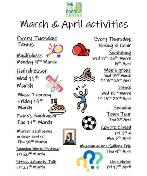 Here are our activities during March &amp; April