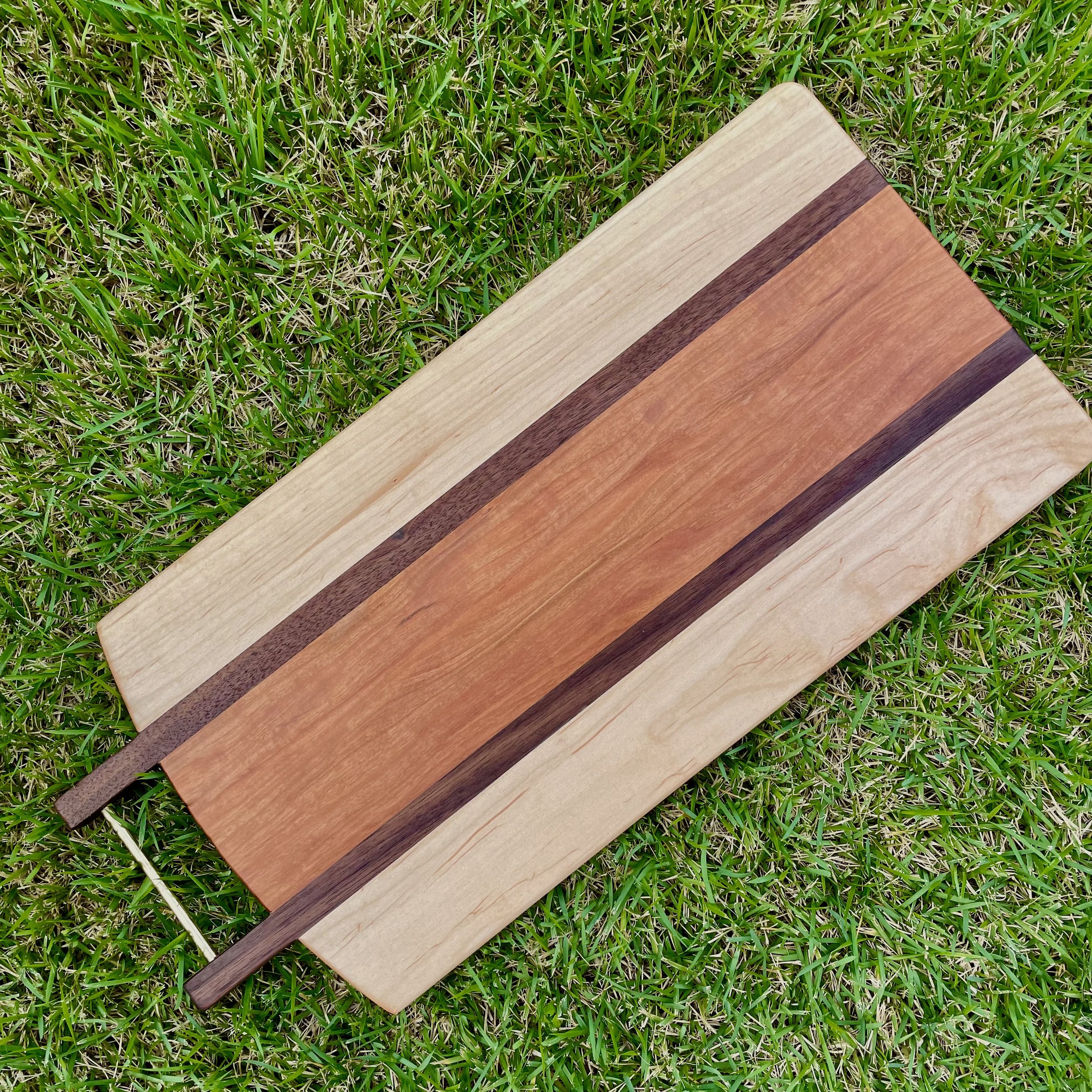 MAPLE AND CHERRY WITH THIN WALNUT STRIPES