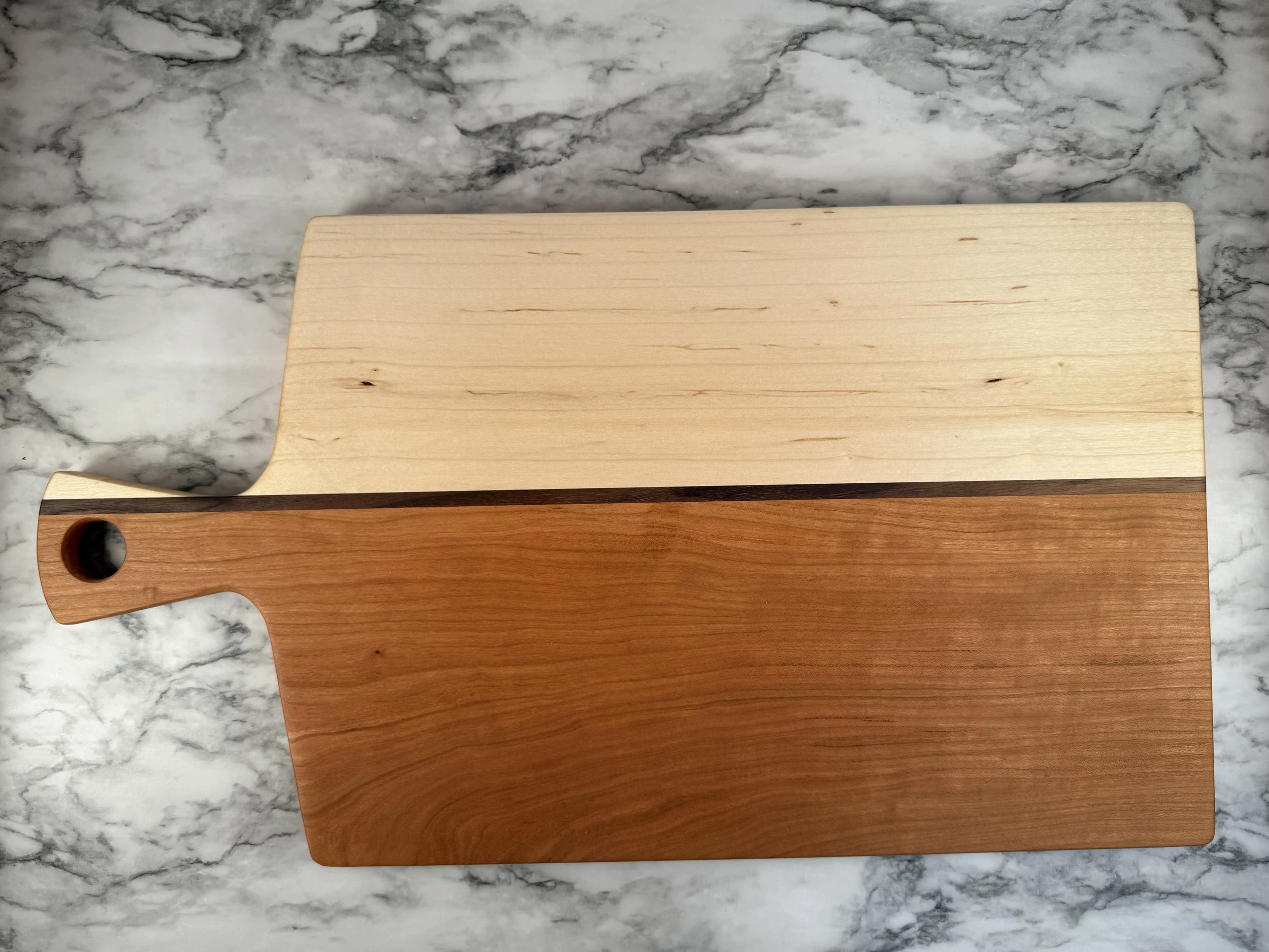  CHERRY AND MAPLE WITH THIN WALNUT STRIPE 