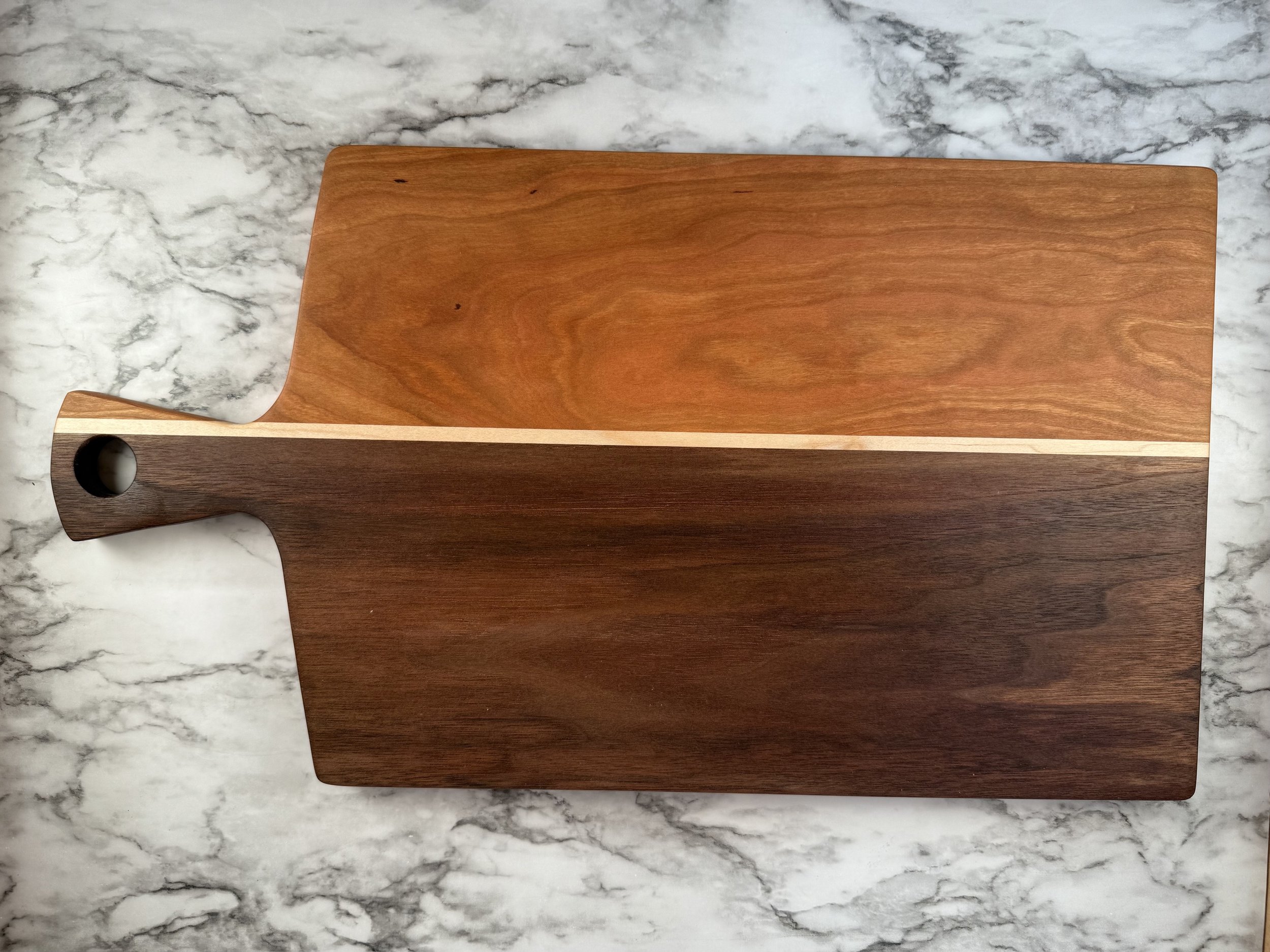  WALNUT AND CHERRY WITH THIN MAPLE STRIPE 