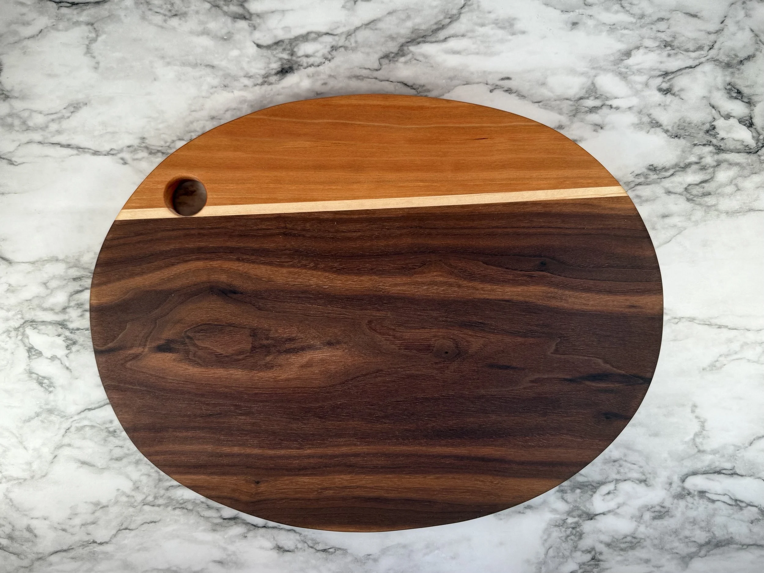  WALNUT AND CHERRY WITH MAPLE STRIPE 