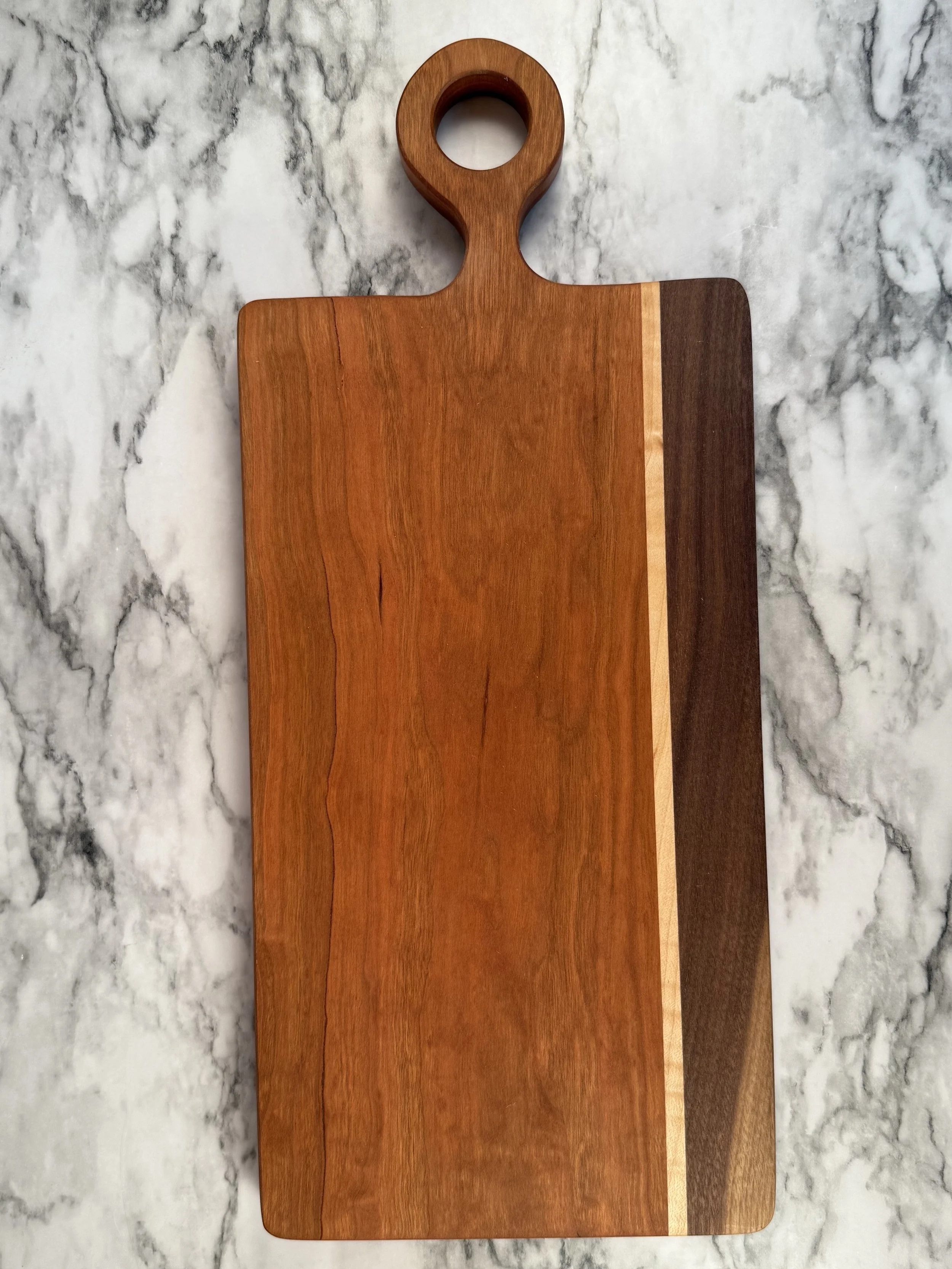   7X16” CHERRY AND WALNUT WITH MAPLE STRIPE  