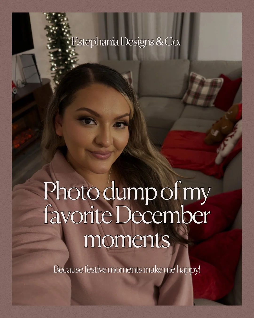 Just a mom in December 🤭 tired, joyful, chaotic, and loving every bit of it ❤️✨