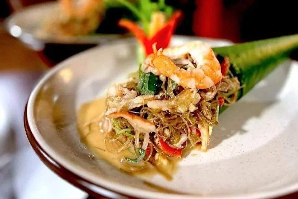 Chef Nak’s Kampot seaweed salad with shrimp, a refreshing Cambodian dish
