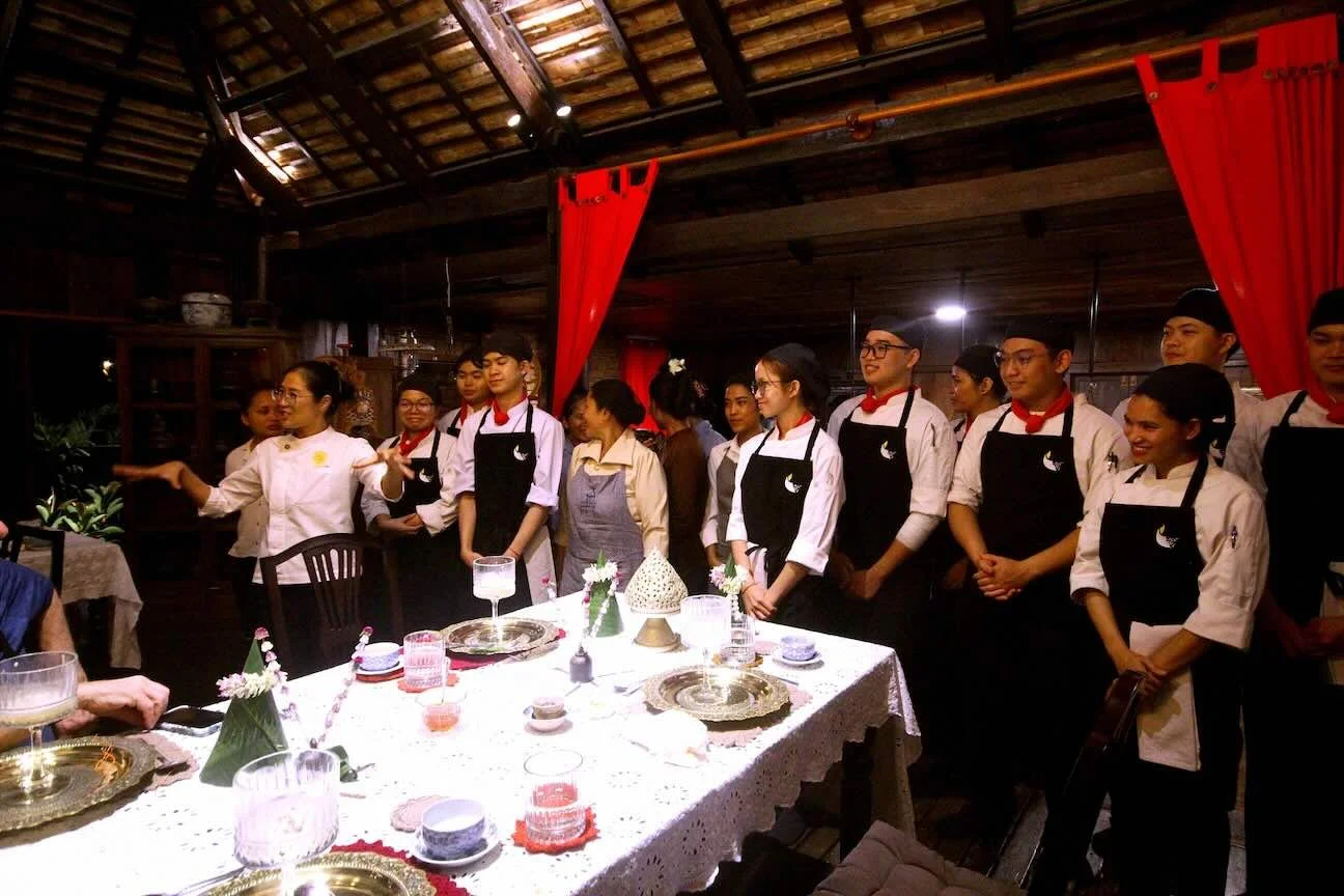 Chef Nak with Culinary Students – Cambodian Dining Experience