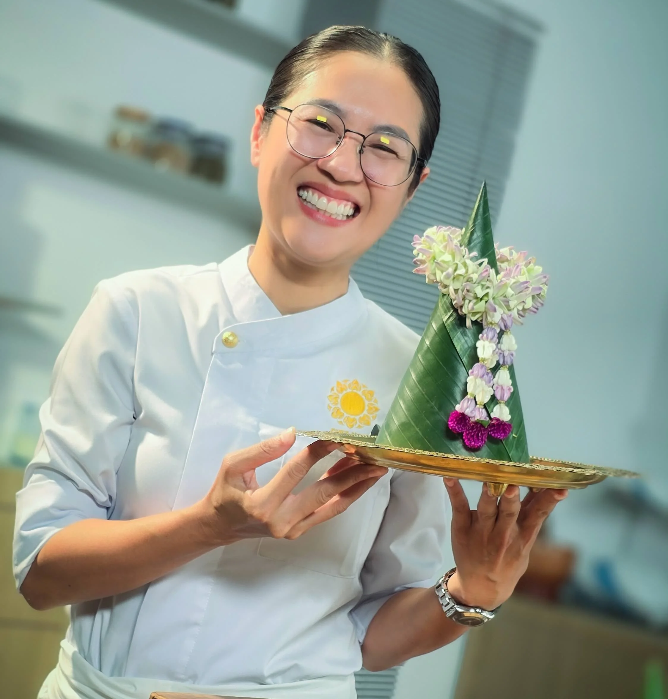 Chef Nak Presenting Her Cambodian Cuisine