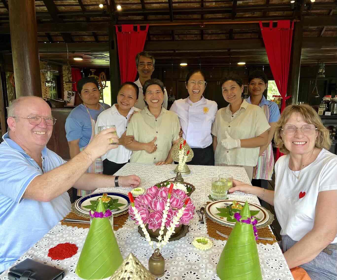 Guests enjoying a cultural dining experience at Chef Nak after their cooking class.