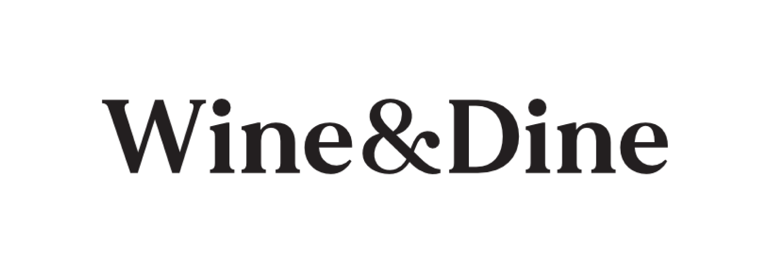 Logo with the words "Wine & Dine."
