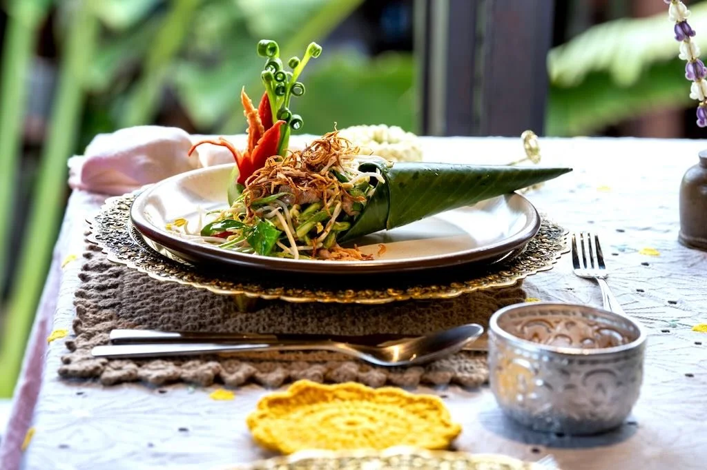 Kampot seaweed salad, a refreshing Cambodian dish prepared by Chef Nak