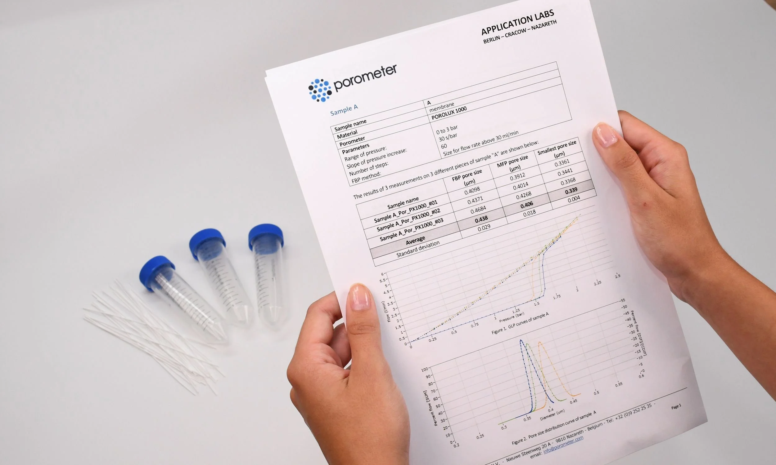 Porometer - pore size distribution and capillary flow porometry measurement