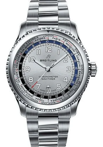 Breitling Aviator 8 B35 Unitime Mercury Silver Dial