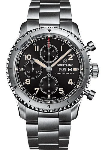 Breitling Aviator 8 Chronograph Black Dial