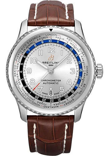 Breitling Aviator 8 B35 Unitime Silver Dial