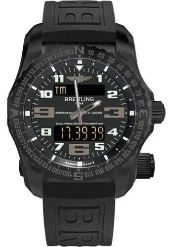 Breitling Emergency Night Mission Volcano Black Dial