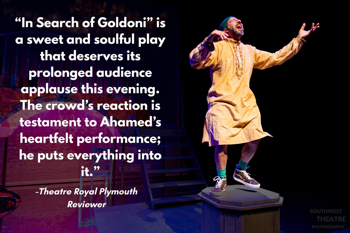 Saikat's performance for In Search of Goldoni is a mesmerising expereince. Join him for this comedic solo-show that asks the big questions: what is life really about, what happens when we leave this earth and what the hell is granita menthe?⁠
⁠
Book 