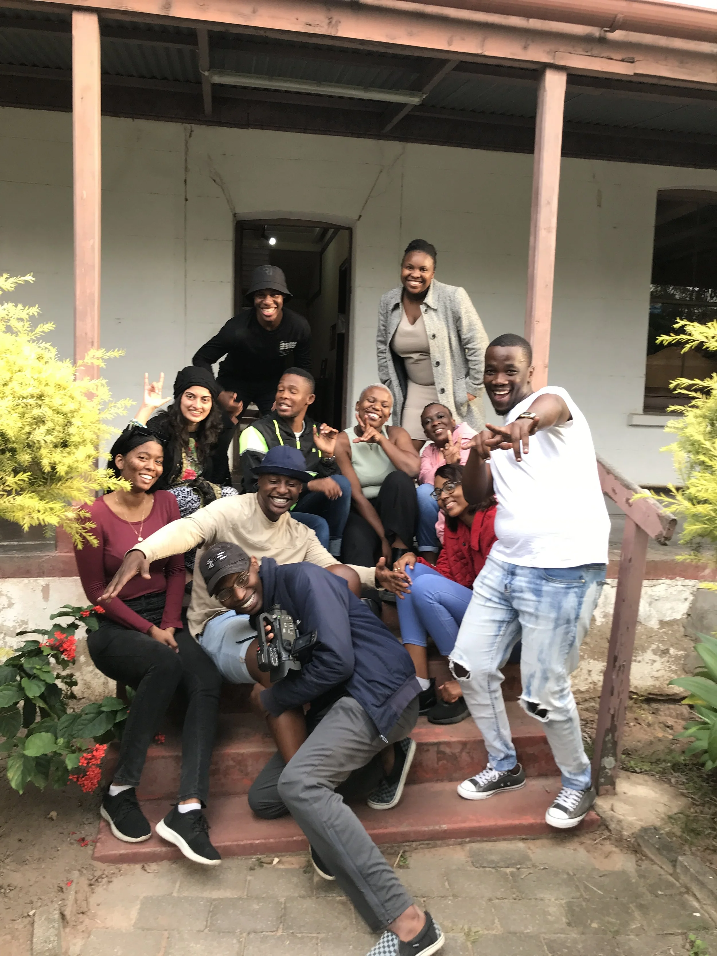 Filming is fun with ARROWSA Durban team, Vincent the photographer and Ayanda of LHM Bergtheil.JPG