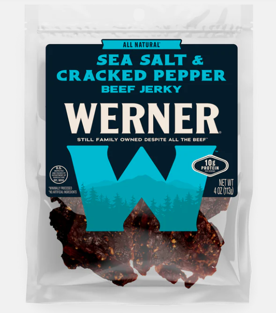 Werner Sea Salt & Cracked Pepper Jerky 4oz