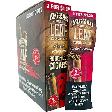 Zig-Zag Natural Leaf Rough Cut Cigars Sweet Aromatic — Burke