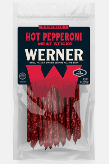 Werner 9" Hot Pepperoni stick 10oz