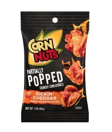 Corn Nuts 3oz Popped Kickn' Cheddar