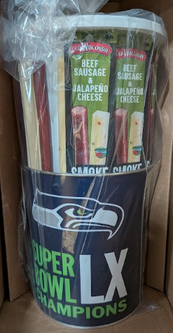 Old Wisconsin Beef and Cheese Sticks - Seahawks Tin