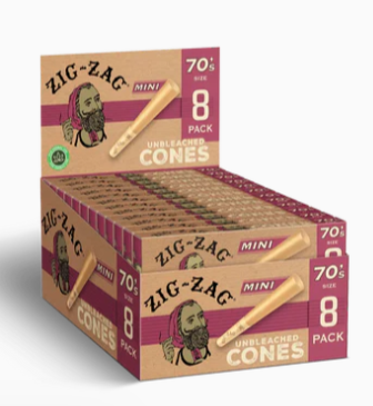 Zig Zag - Cones - Unbleached 70s - 24 Pack