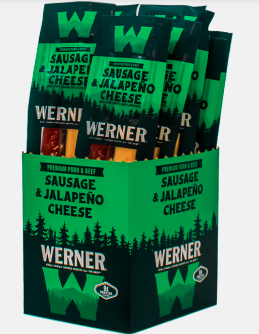 Werner Sausage & Jalapeno Packs.