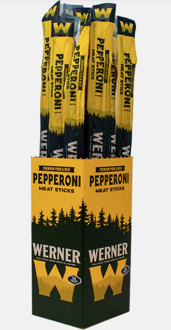 Werner Individually Wrapped Pepperoni Stick 24ct