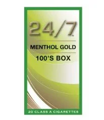 24/7 Menthol Gold 100 Box