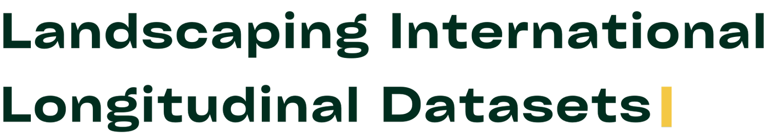 Landscaping International Longitudinal Datasets