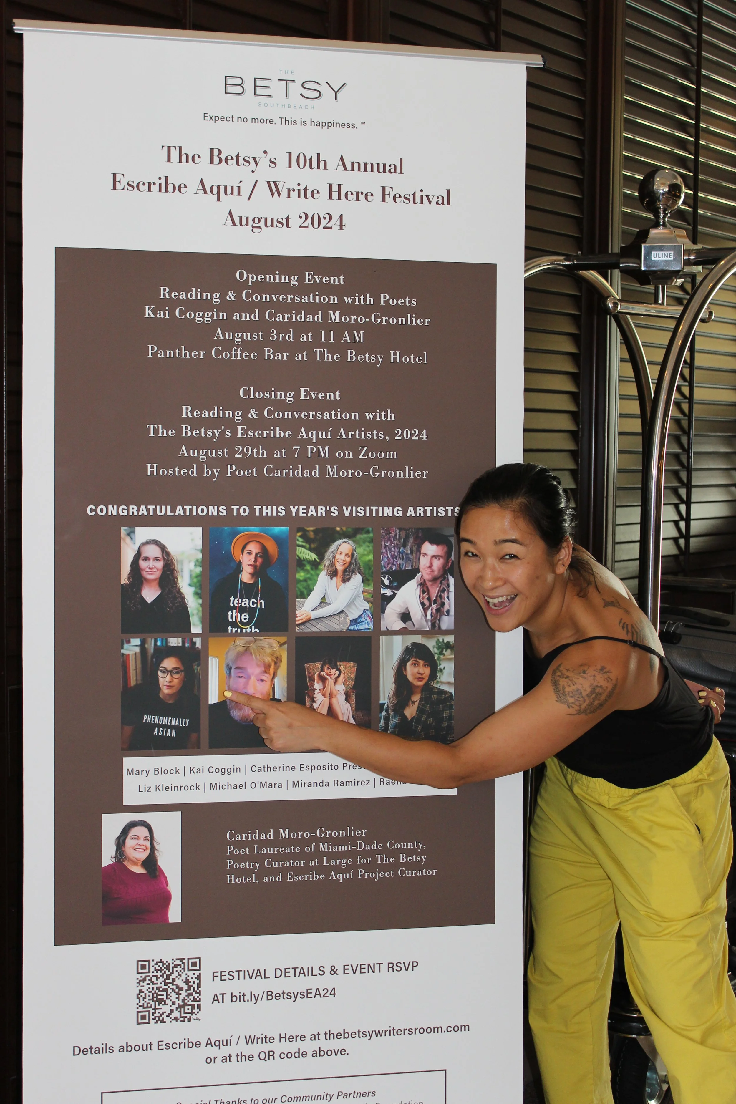 Liz Kleinrock at The Betsy, Writer in Residence, August 2024