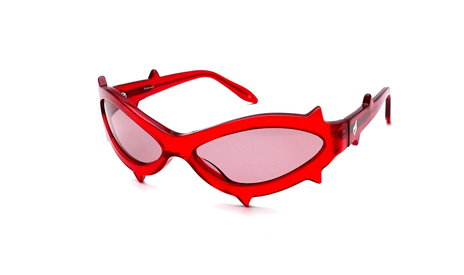 MAUSTIEN スパイクサングラス SPIKE / CRYSTAL RED / RED LENSES — MAUSTEIN