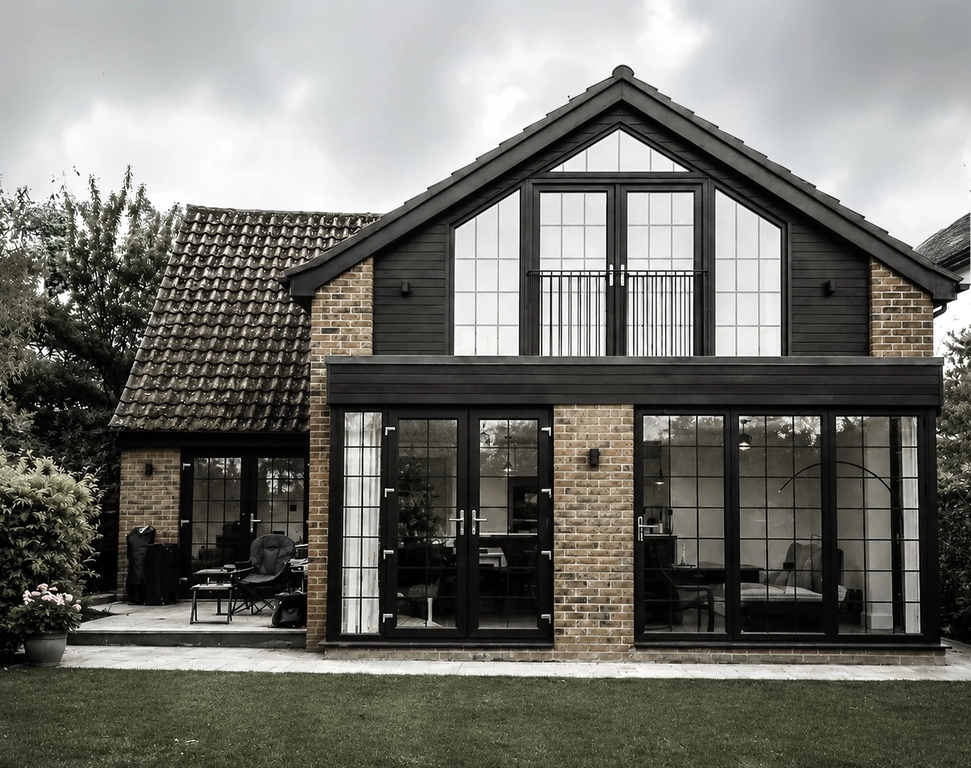 After: the completed two-storey family home
