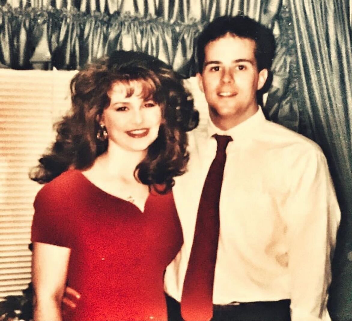Valentine&rsquo;s Day 1990s ❤️
This deserves a repost.

🤷🏼&zwj;♀️ I don&rsquo;t know what was bigger- our love or my hair. Thank you White Rain. 

💕 This guy has been through so much with me- yes, all the expected life milestones but he&rsquo;s al