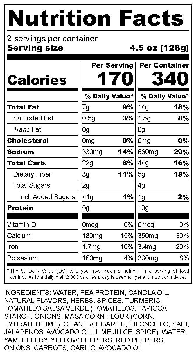 Enchilada Chick’n - Nutrition Label and ingredient deck.jpg